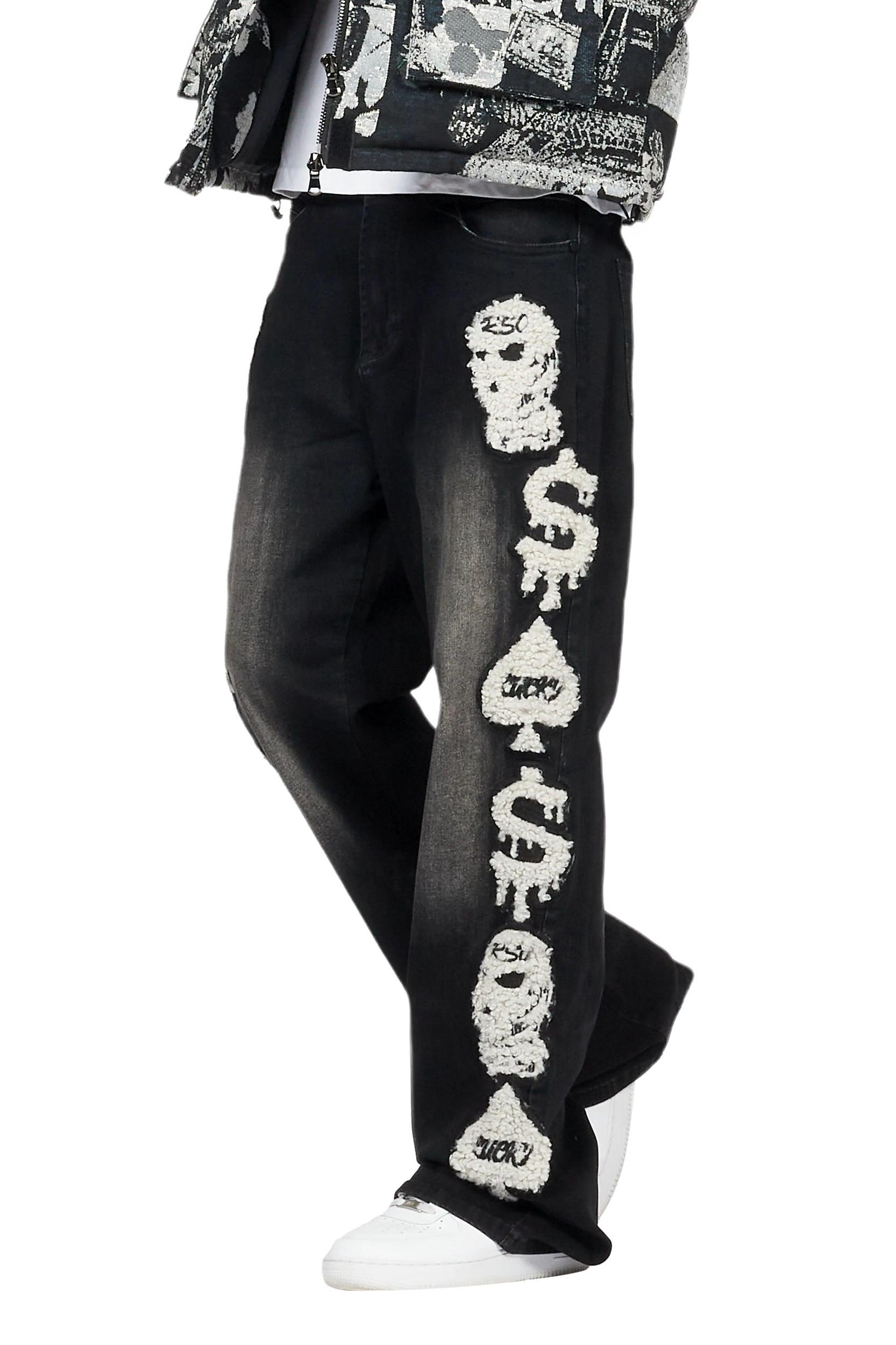 Francis Black Baggy Fit Jean Male Product Image