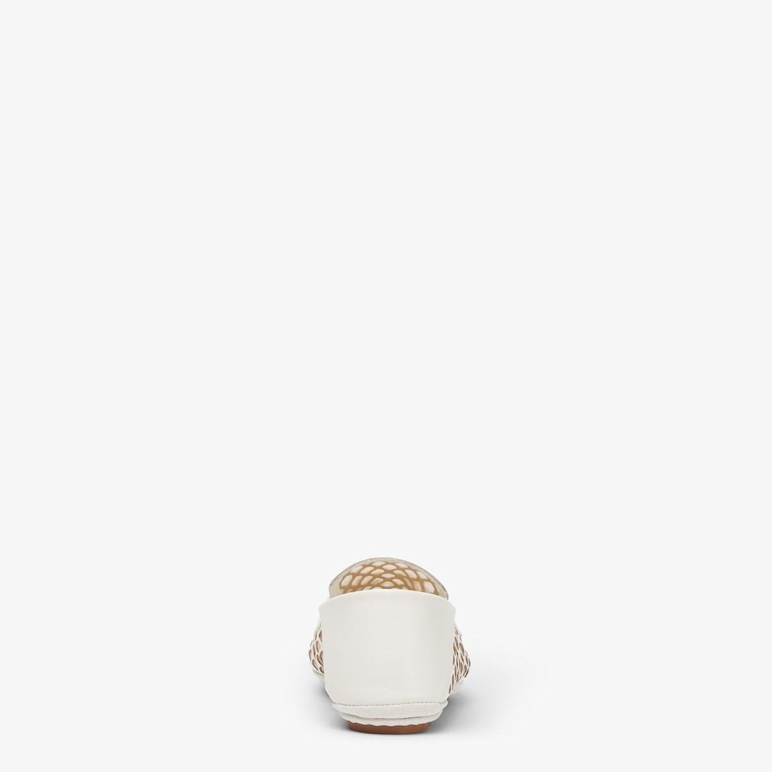 BaguetteWhite perforated leather loafers Product Image