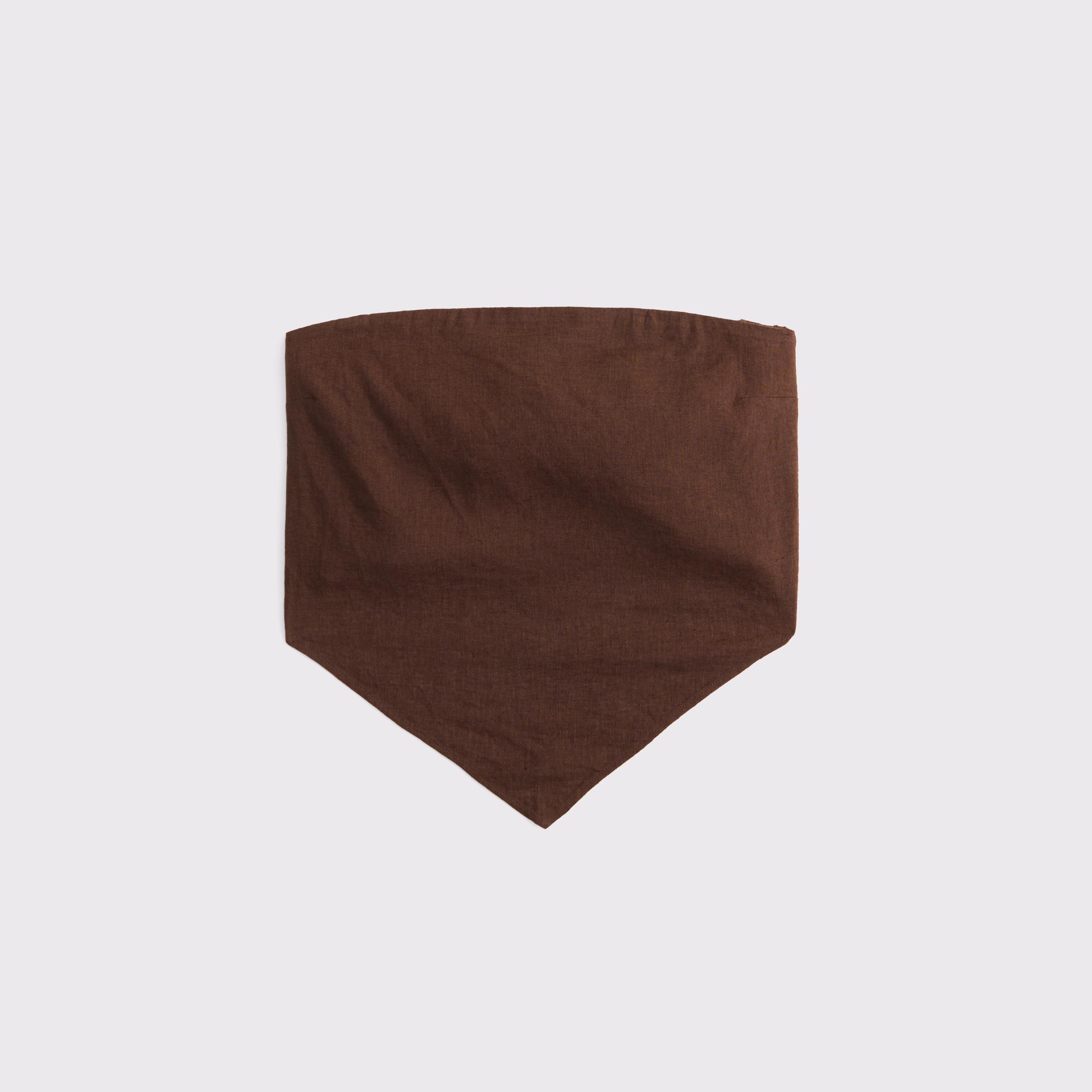 Linen-Blend Strapless Scarf Top Product Image