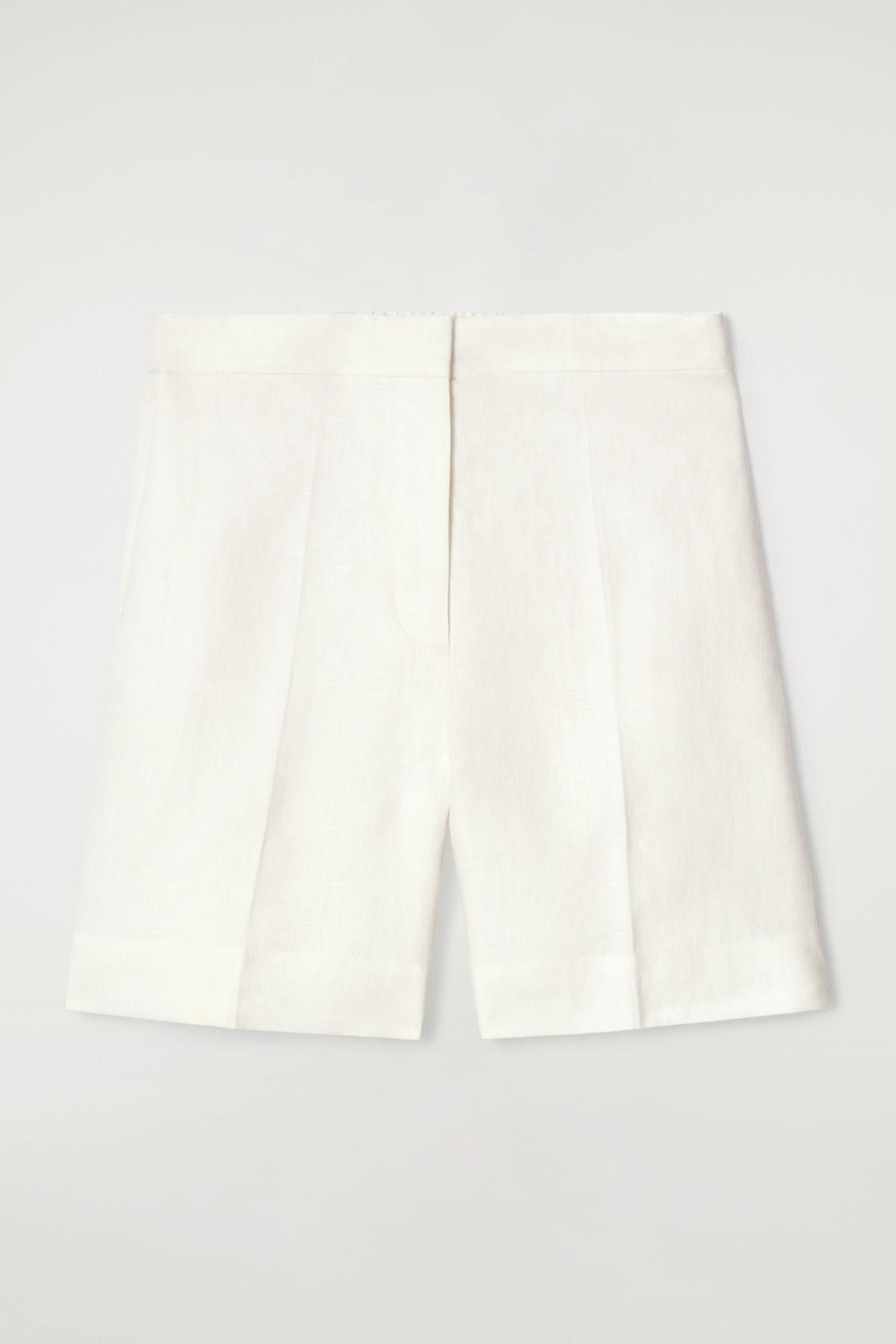 TAILORED ELASTICATED LINEN SHORTS Product Image