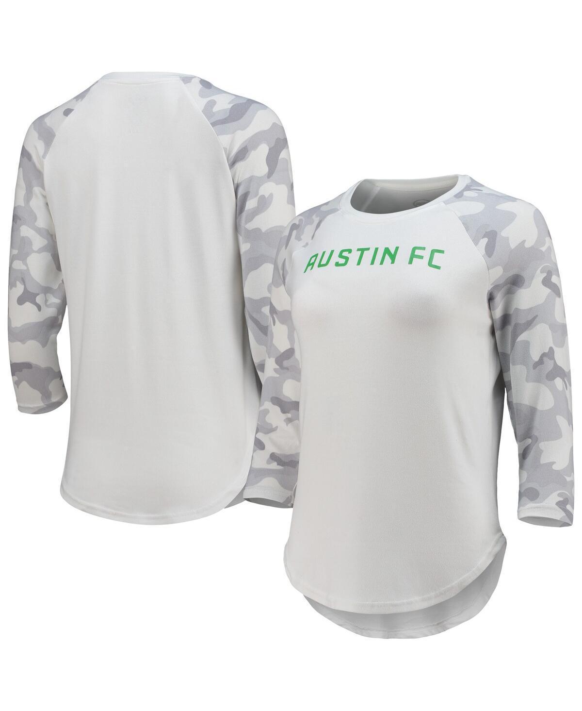 Womens Concepts Sport Cream/Gray Austin FC Composite 3/4-Sleeve Raglan Top Product Image