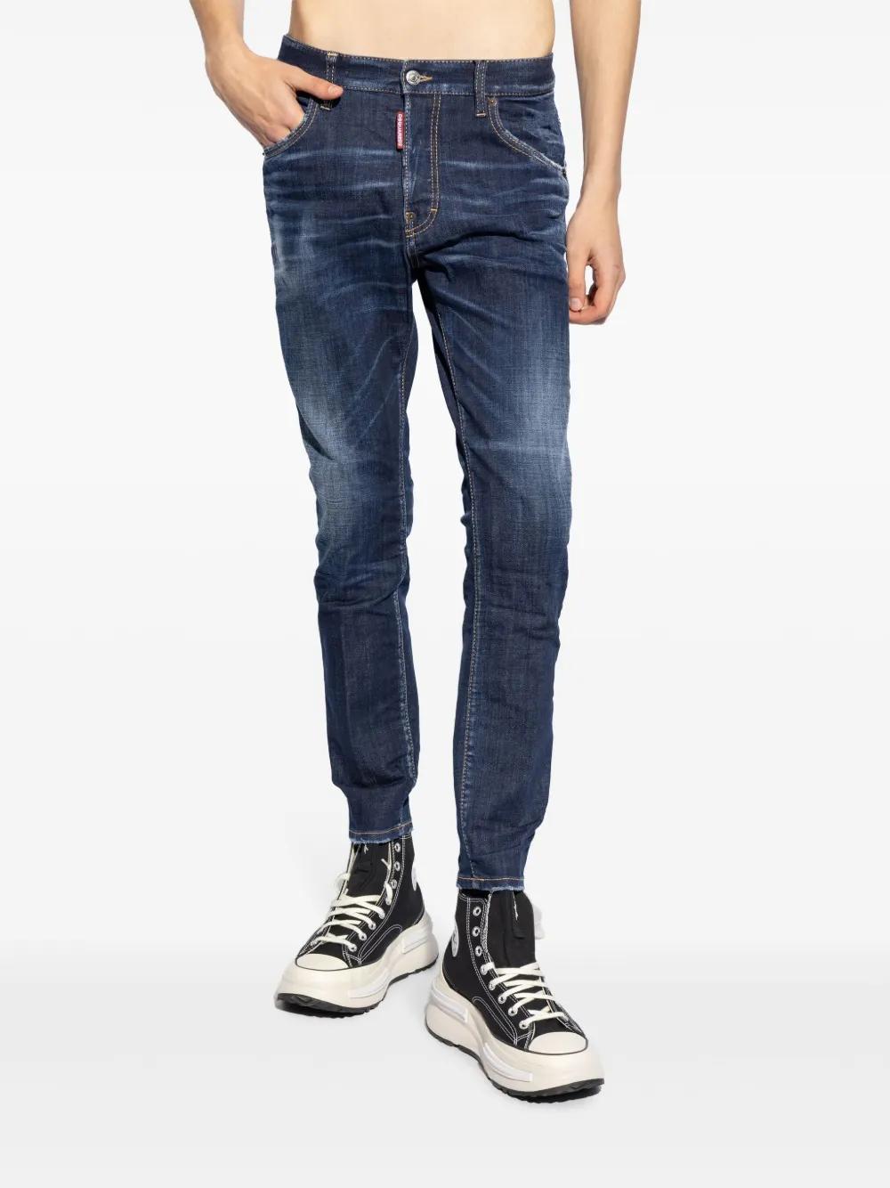 logo-patch cotton jeans Product Image