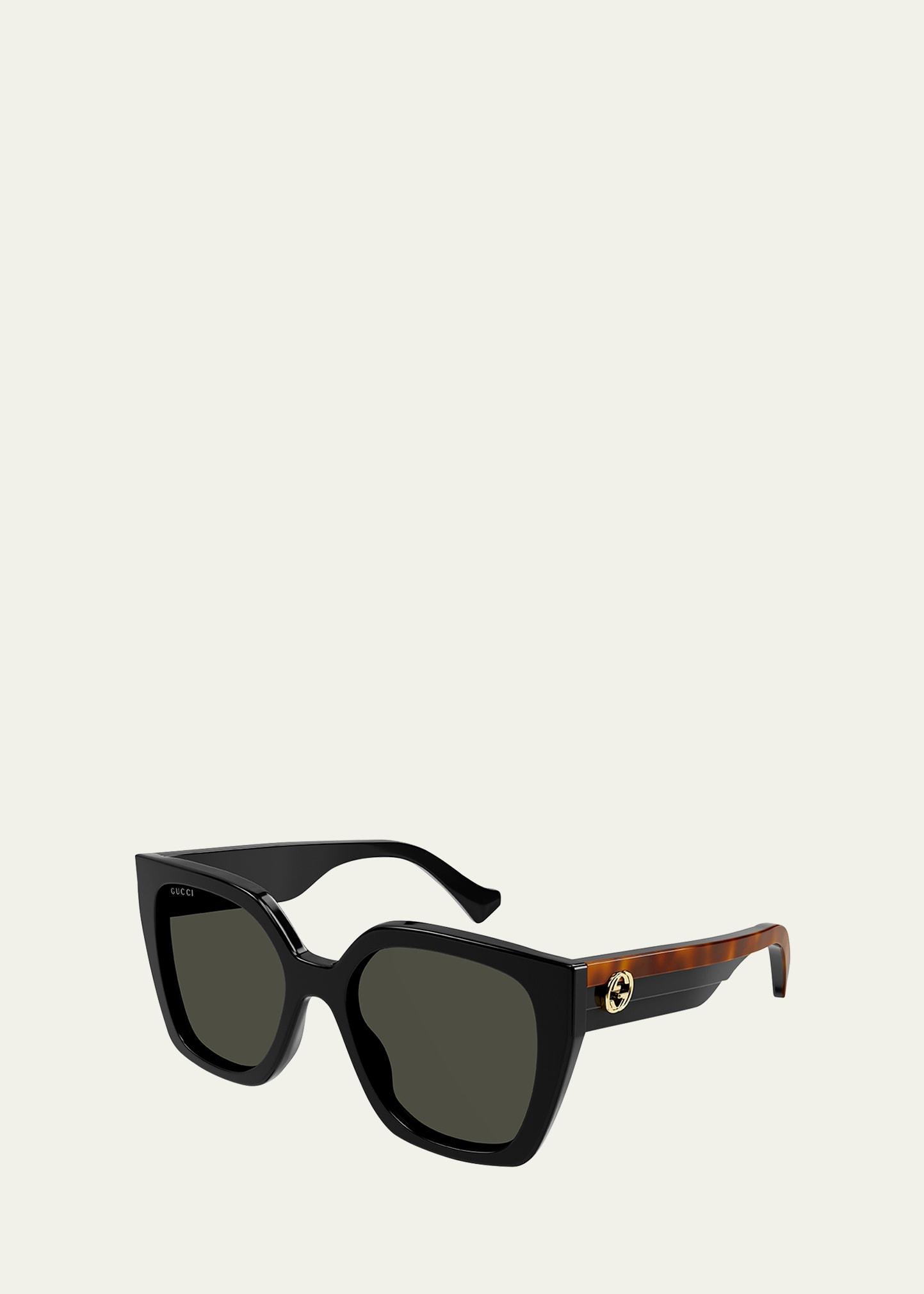 Color-Block GG Injection Plastic Cat-Eye Sunglasses Product Image