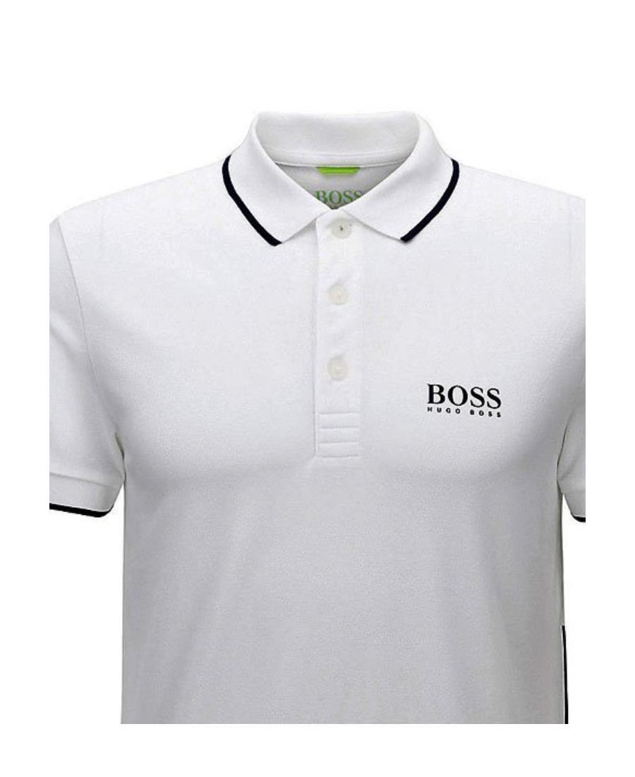 HUGO BOSS Logo Details Polo Shirt In Gray Product Image