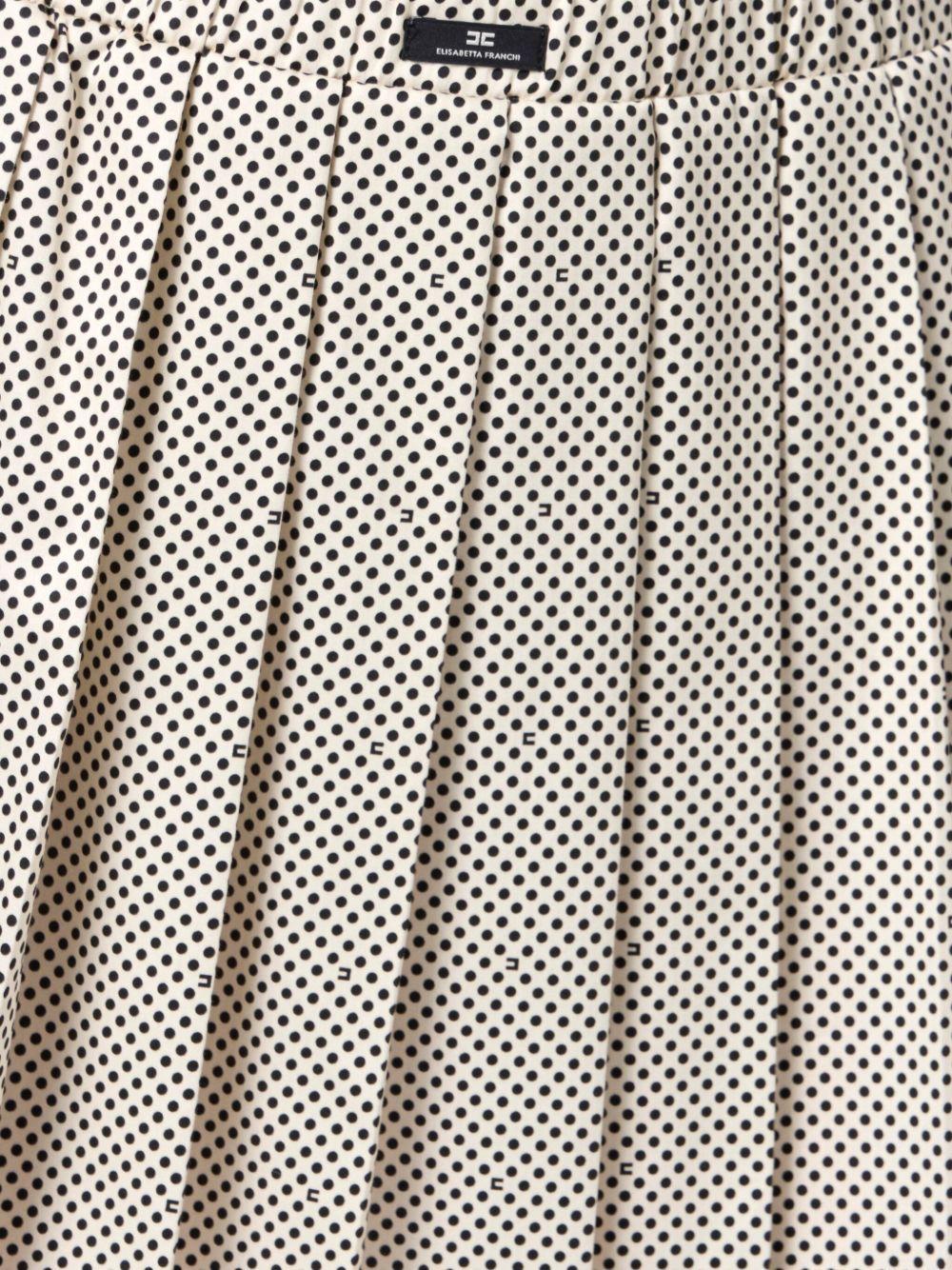 pleated polka-dot skirt Product Image