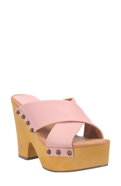 Dingo Driftwood Womens Leather Platform Sandals Product Image