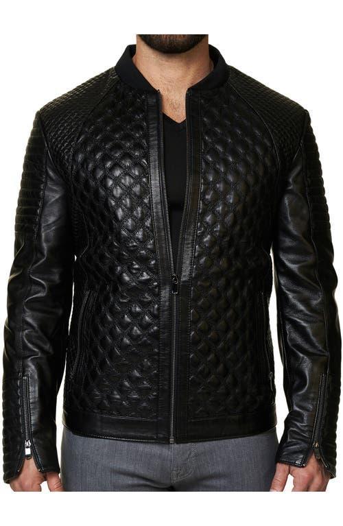 Mens Leather Croco Jacket Product Image