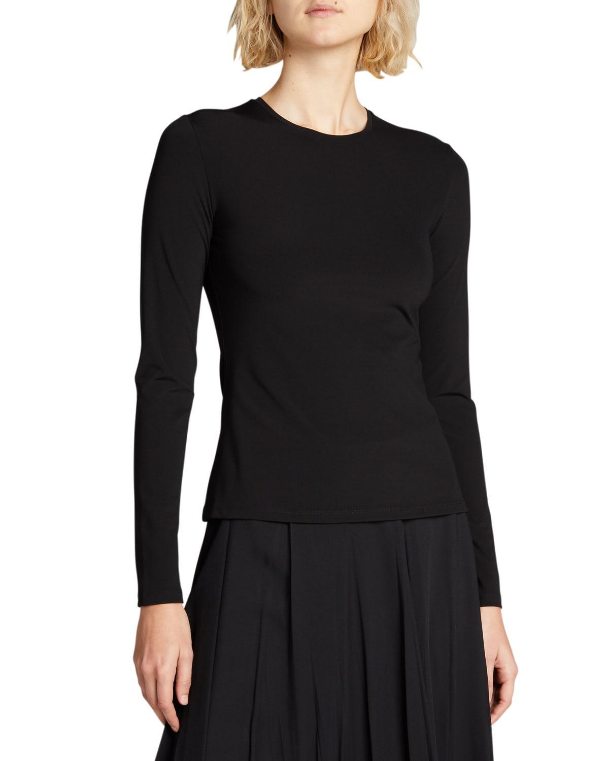 Inverness Long-Sleeve Crepe Top Product Image
