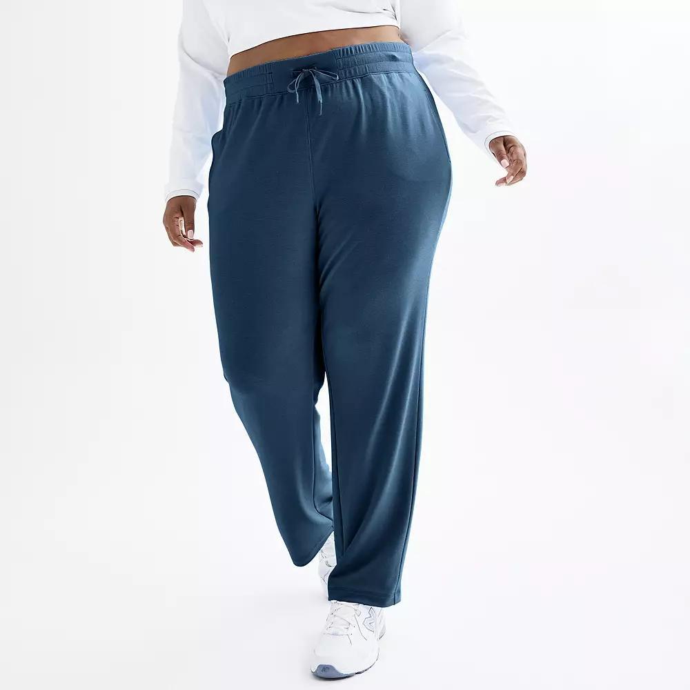 Plus Size Tek Gear® Straight Leg French Terry Pants, Women's, Size: 4XL, Blue Crayon Product Image