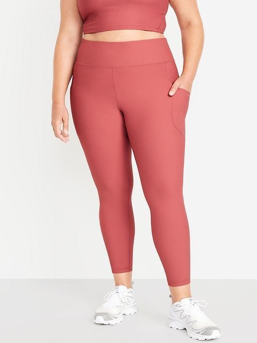 High-Waisted PowerSoft Rib Leggings Product Image