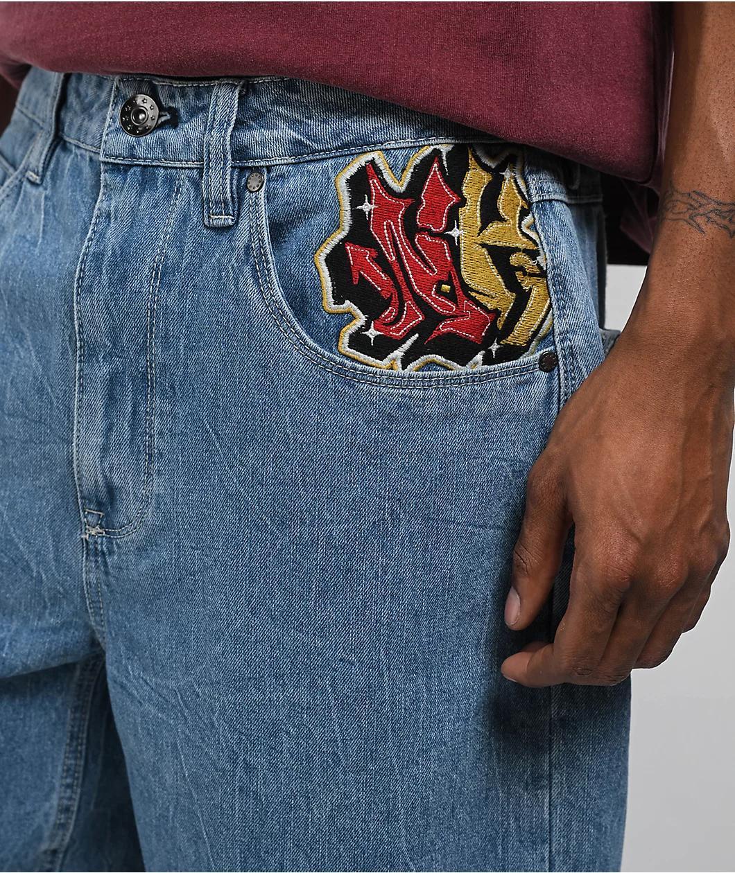 Ninth Hall Ambush Medium Blue Baggy Jeans  Product Image