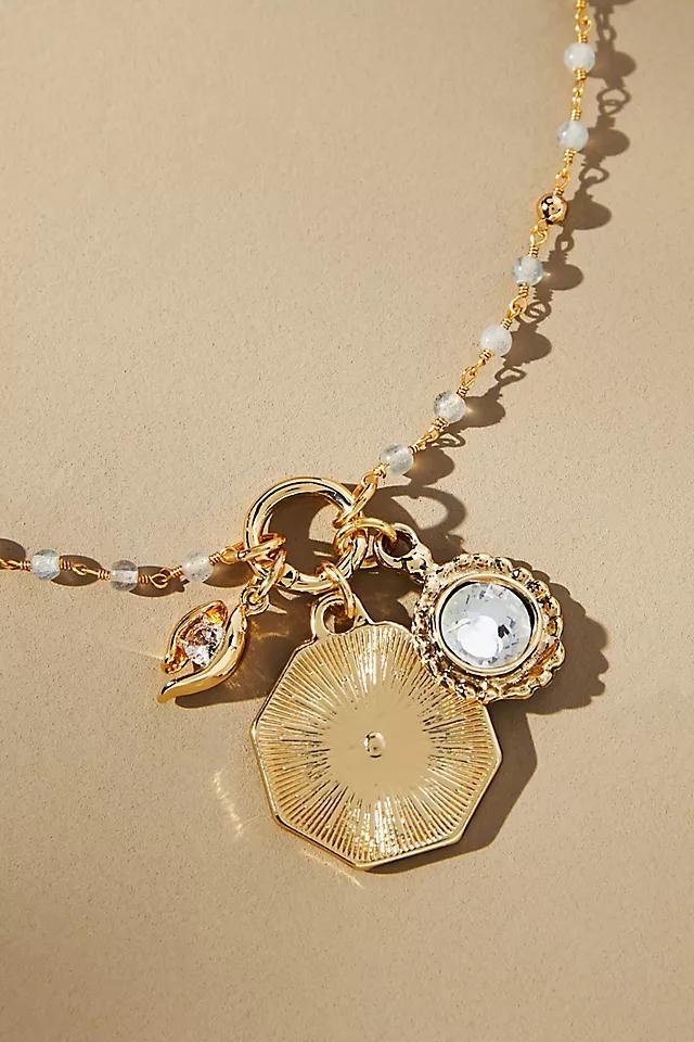 Dainty Beaded Charm Necklace Product Image