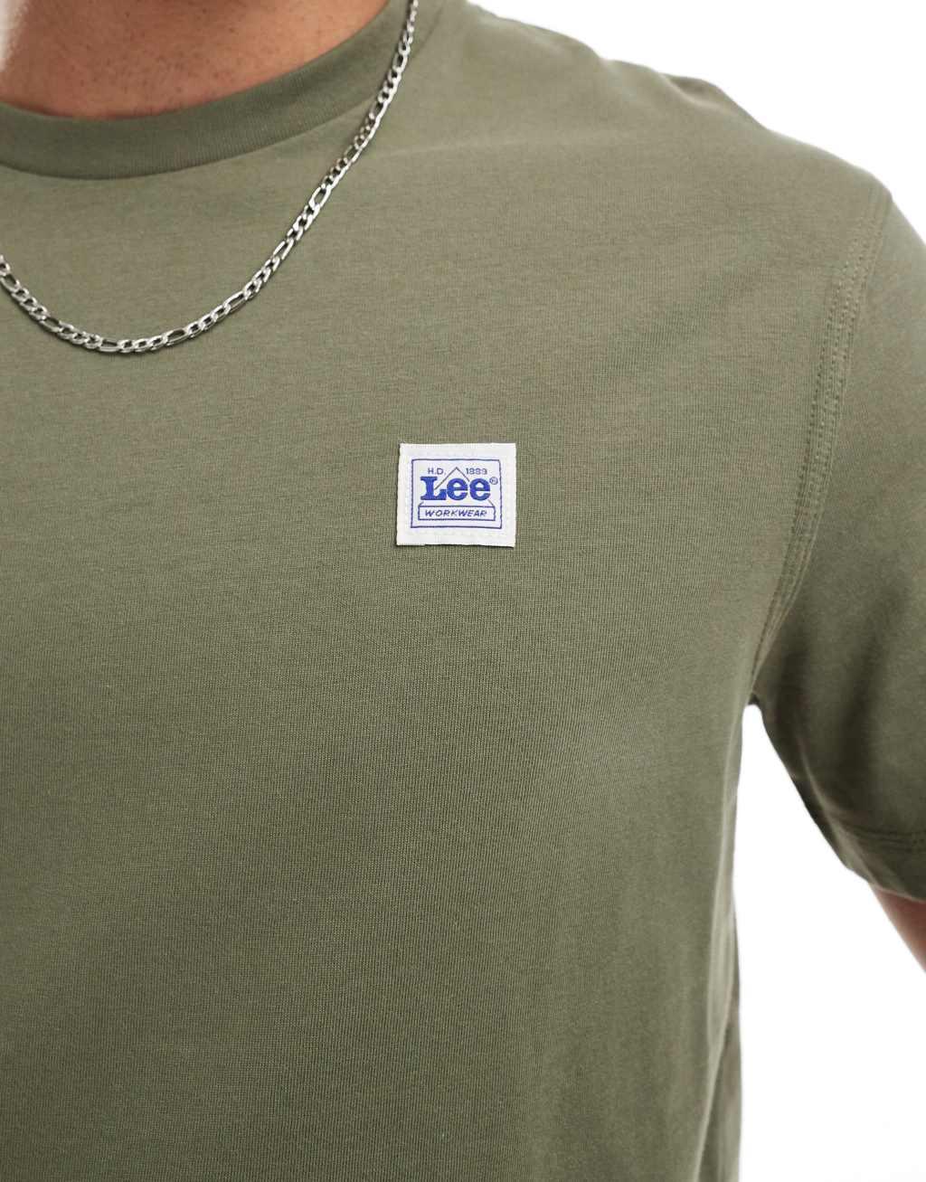 Lee workwear relaxed fit t-shirt in olive green Product Image