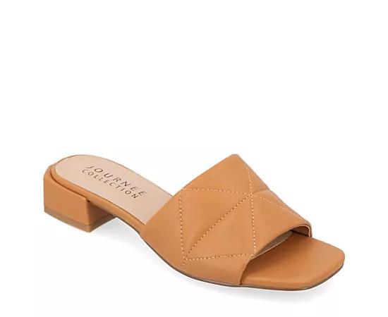 Journee Elidia Women's Block Heel Sandals, Size: 7.5, Brown Product Image