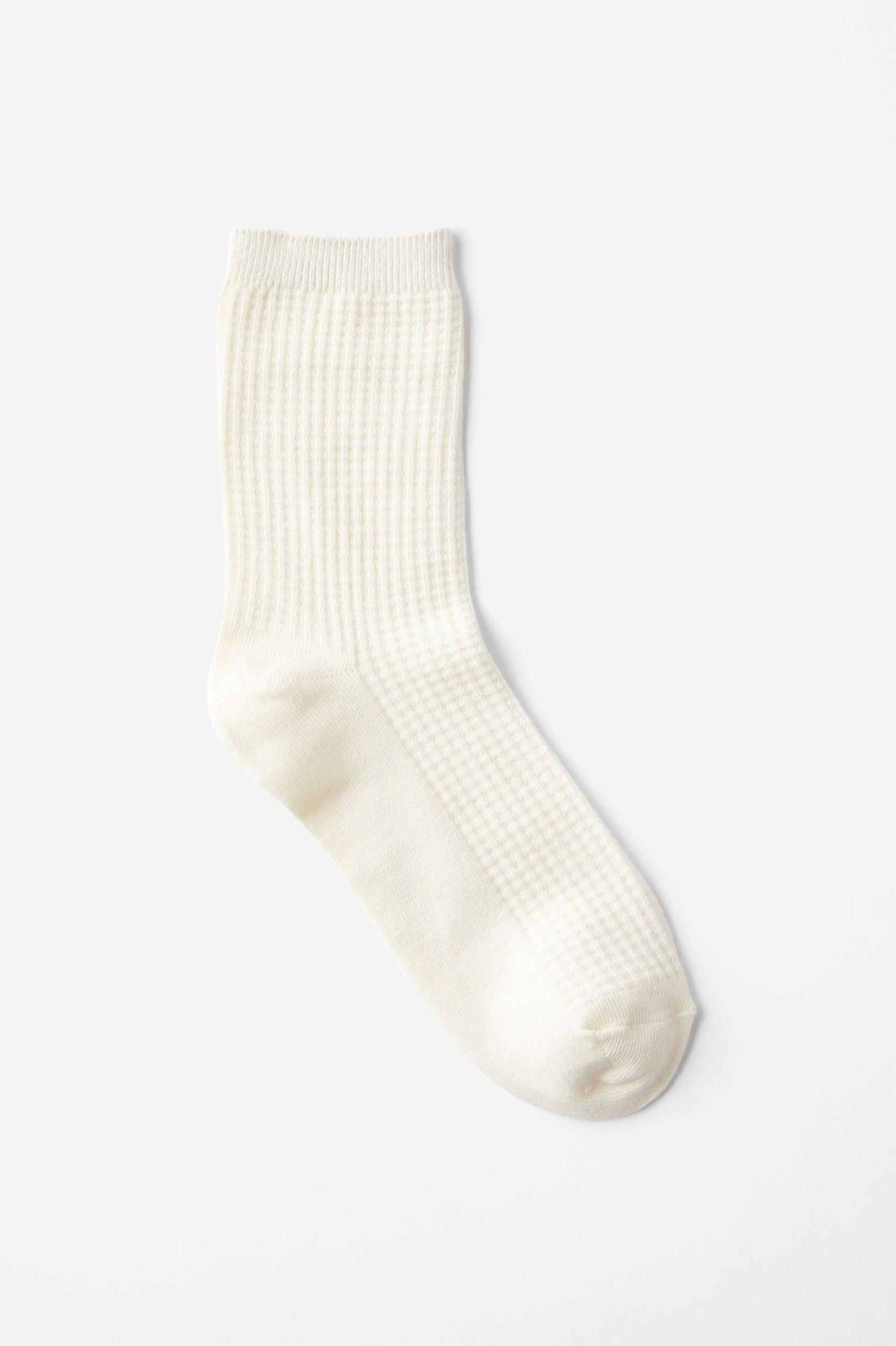 Waffle Textured Crew Sock Product Image