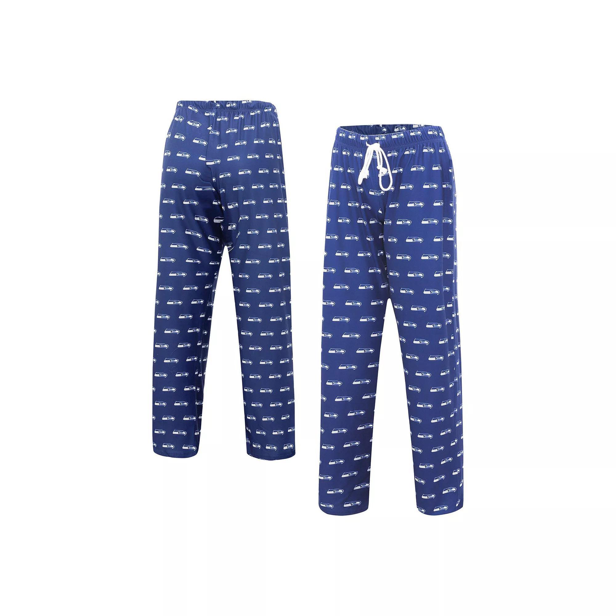 Women's Concepts Sport College Navy Seattle Seahawks Gauge Allover Print Sleep Pants, Size: XL, Blue Product Image