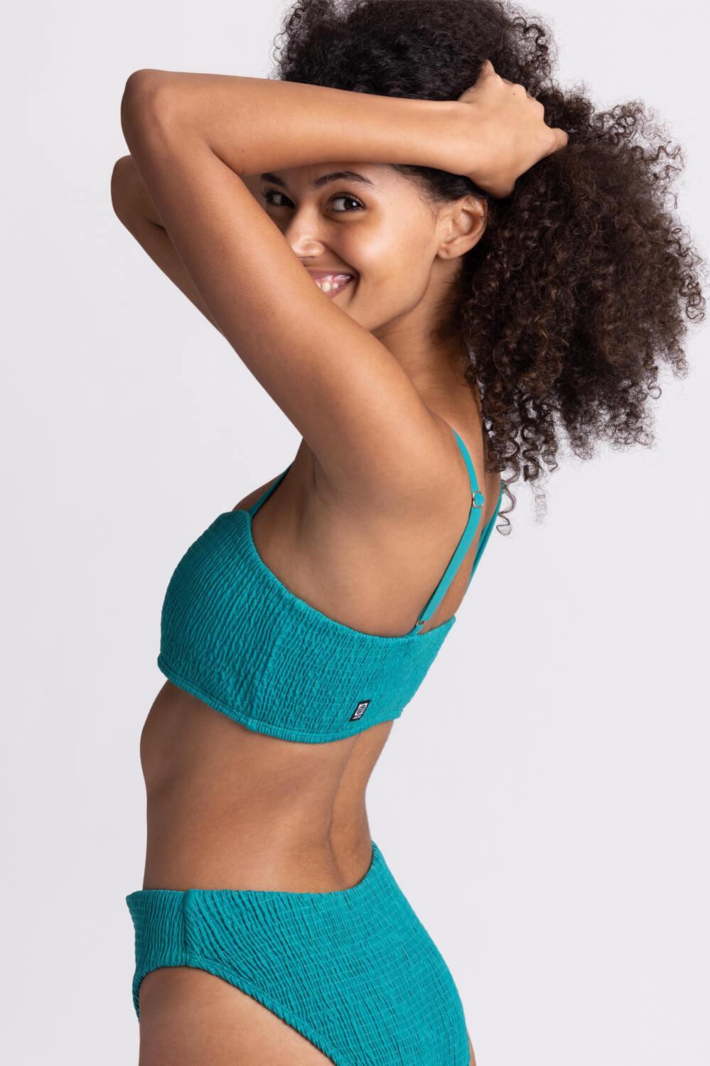 Eva Smocked Bikini Top - Tropicana Female Product Image