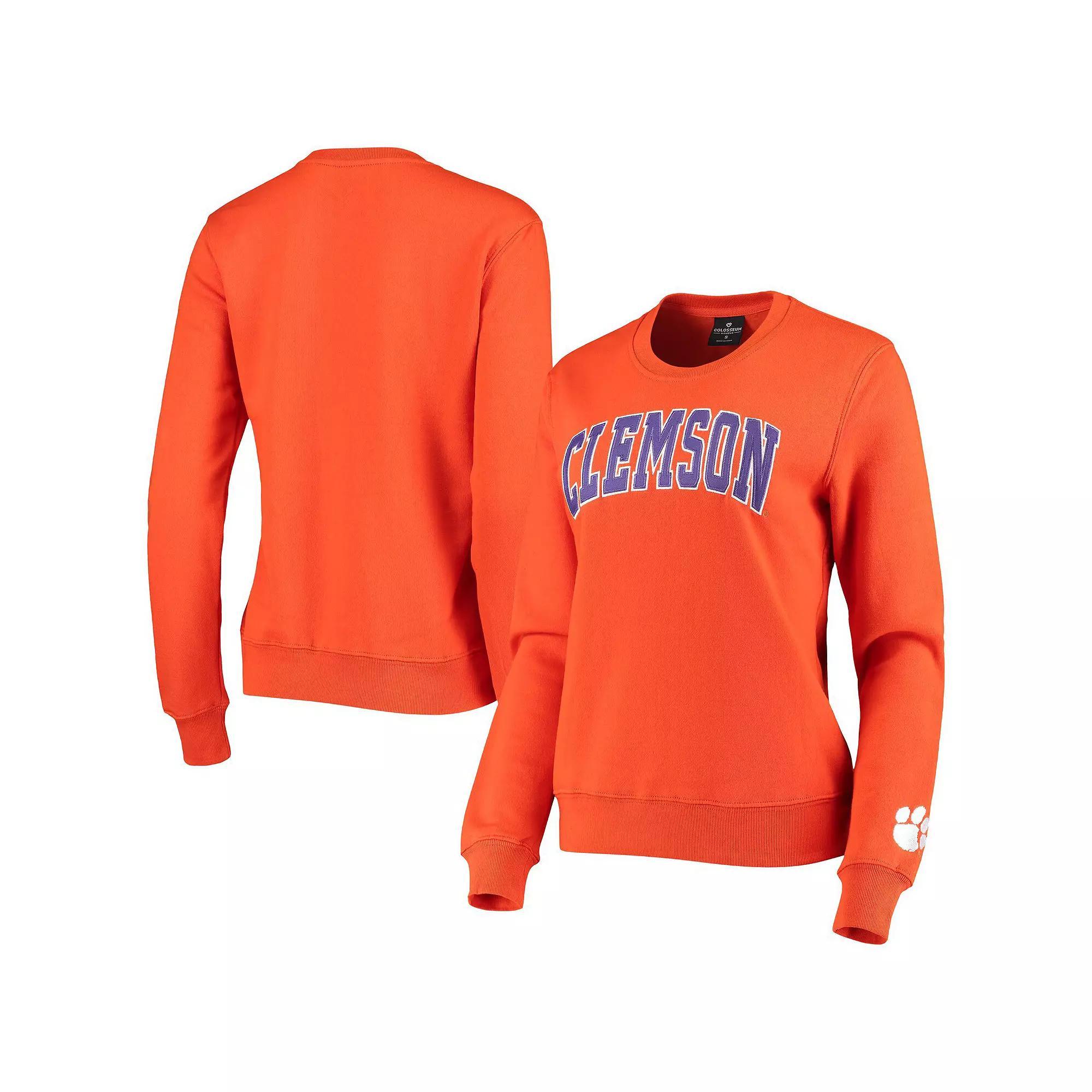 Women's Colosseum Orange Clemson Tigers Campanile Pullover Sweatshirt, Size: 2XL Product Image