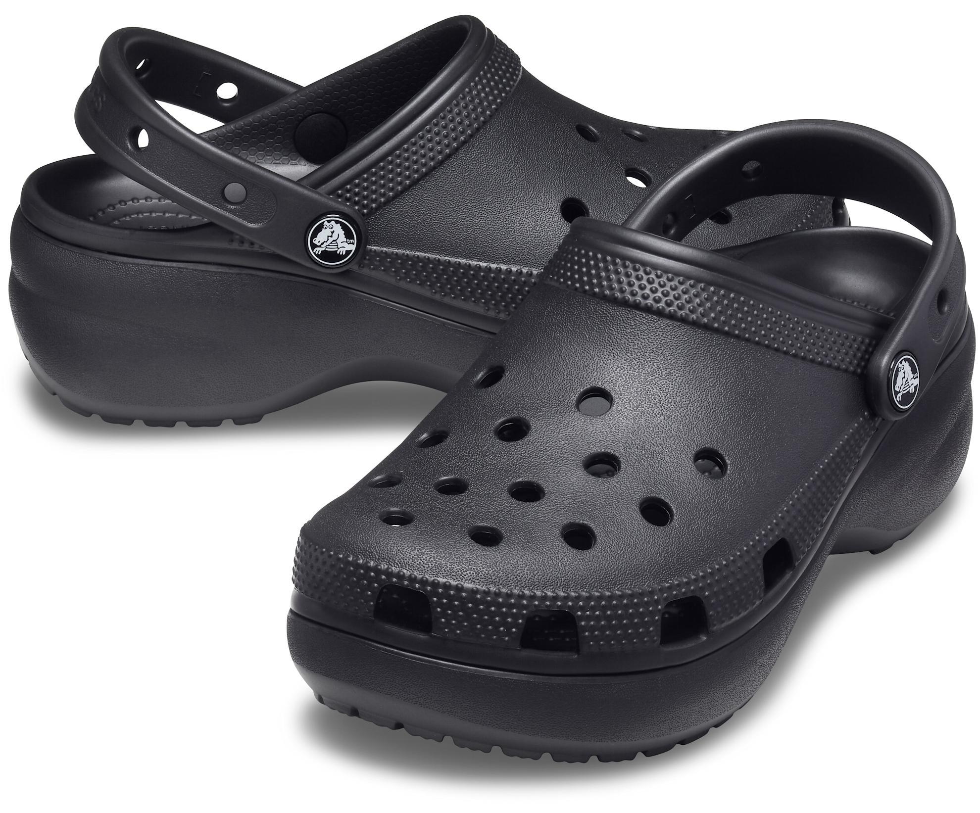 Crocs Classic Women's Platform Clogs, Size: 11, Black Product Image