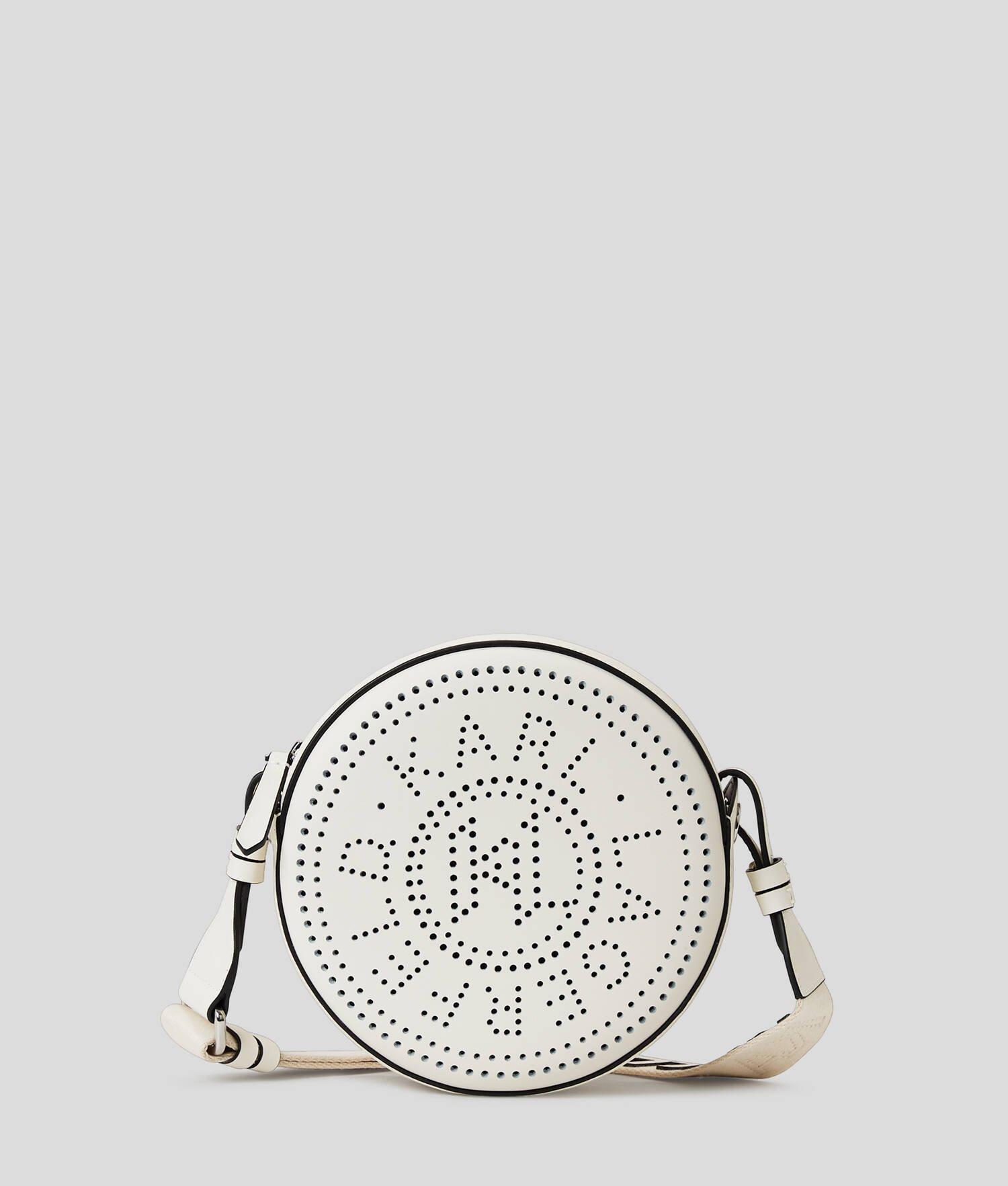 K/CIRCLE ROUND PERFORATED LOGO CROSSBODY BAG Product Image