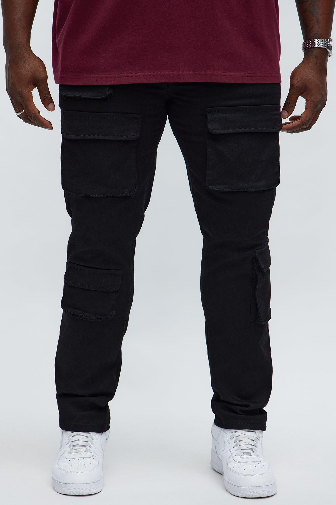 Skinny Pocket Me Cargo Pants - Black Product Image