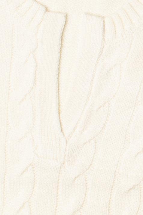 Notch Neck Cable Knit Sweater Vest Product Image