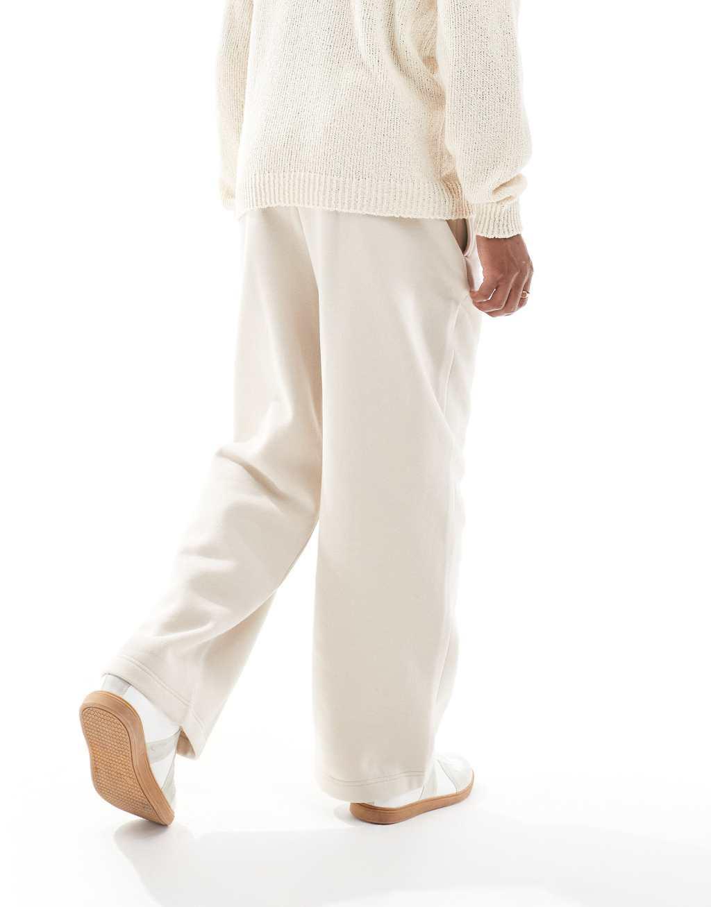 Hollister super baggy sweatpants in beige Product Image