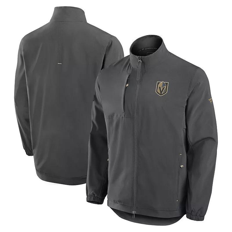 Men's Fanatics  Gray Vegas Golden Knights Authentic Pro Rink Coaches Full-Zip Jacket, Size: XL, Lvk Grey Product Image