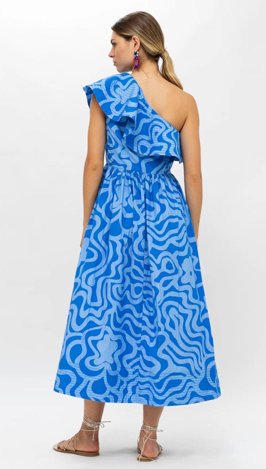 Oliphant One Shoulder Ruffle Maxi Product Image