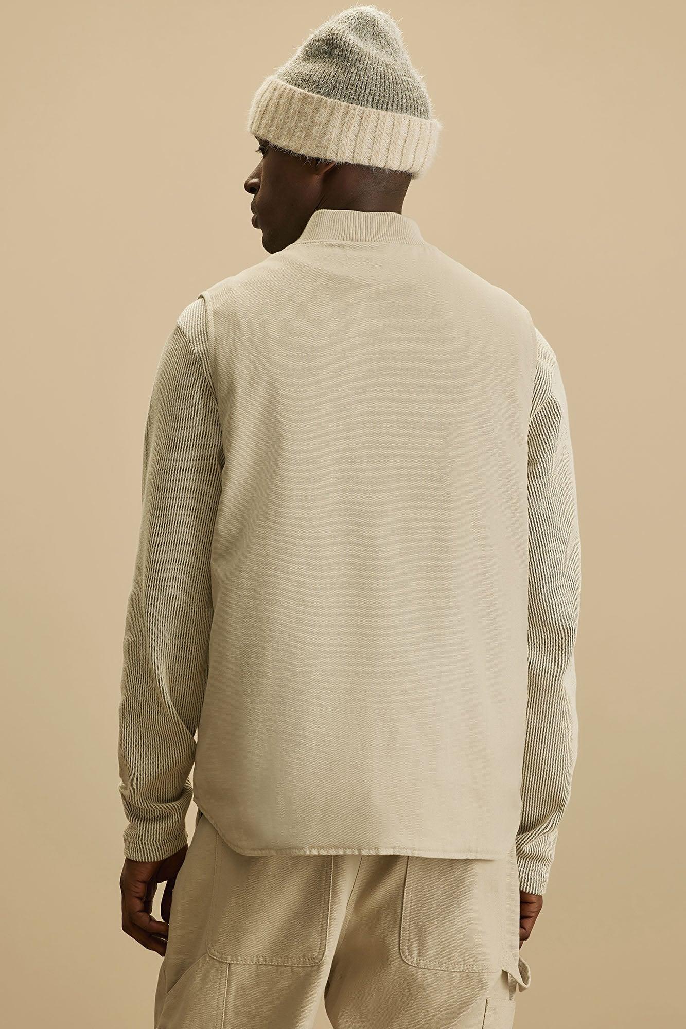 Alexander Utility Canvas Vest - Off White Product Image