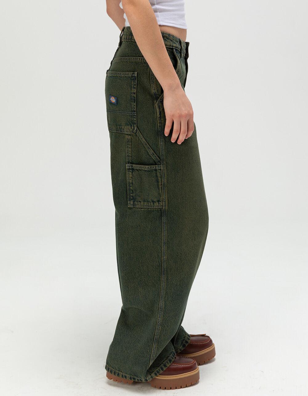 DICKIES Womens Loose Carpenter Jeans - TINTED DENIM Product Image