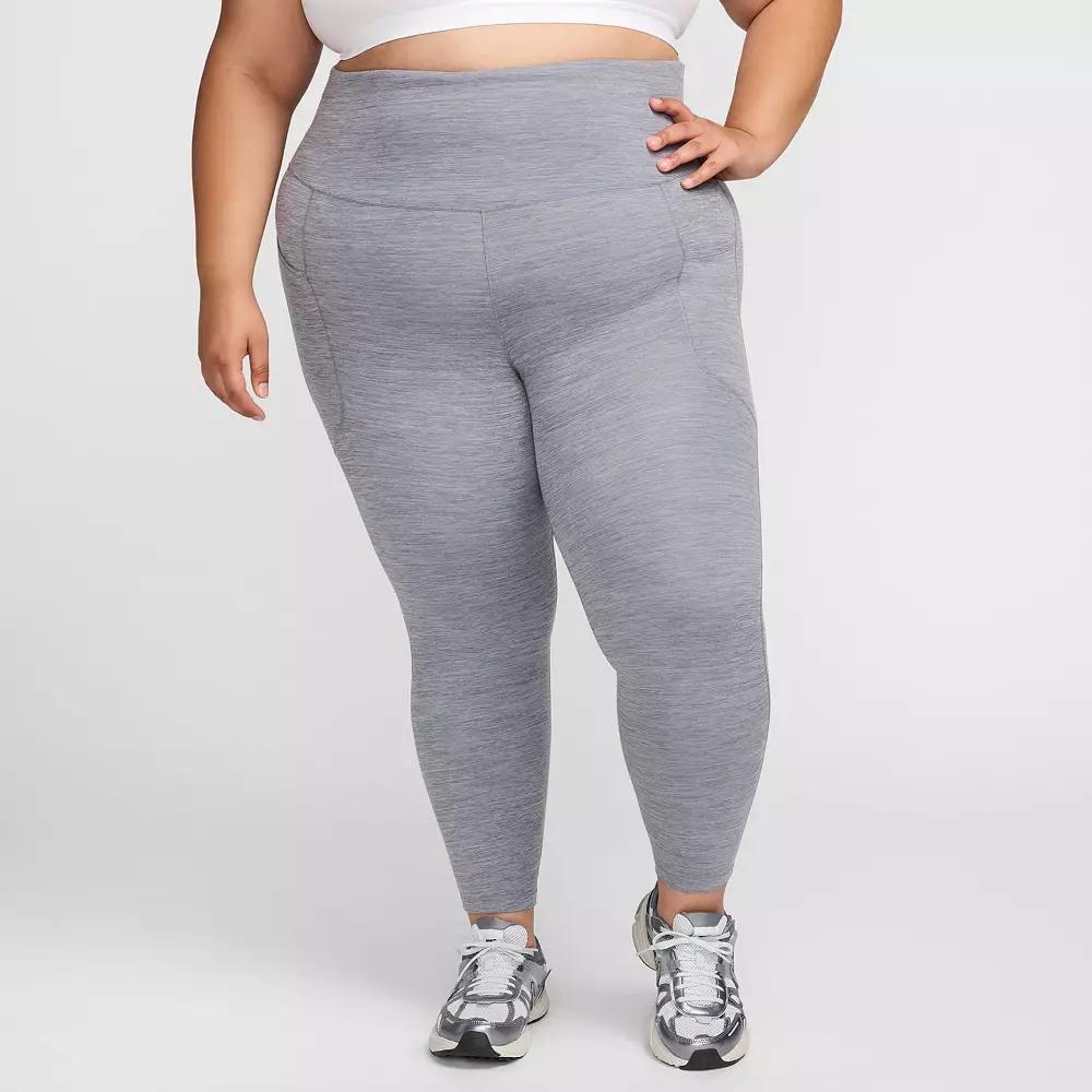 Plus Size Nike One High-Waisted 7/8 Leggings, Women's, Size: 1XL, Grey Gray Product Image