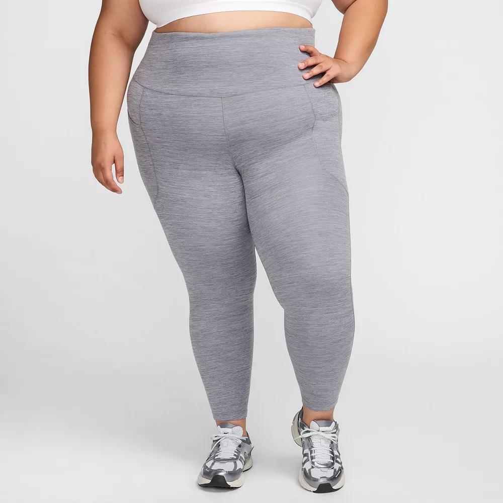 Plus Size Nike One High-Waisted 7/8 Leggings, Women's, Size: 1XL, Grey Gray Product Image