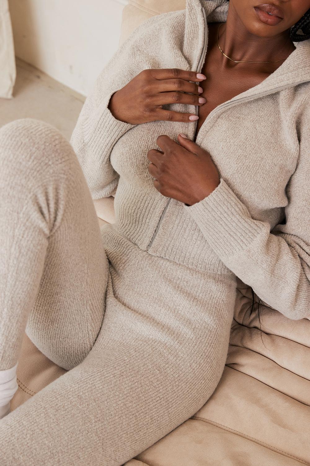 Blaise Opal Marl Knit Cropped Cardigan Product Image