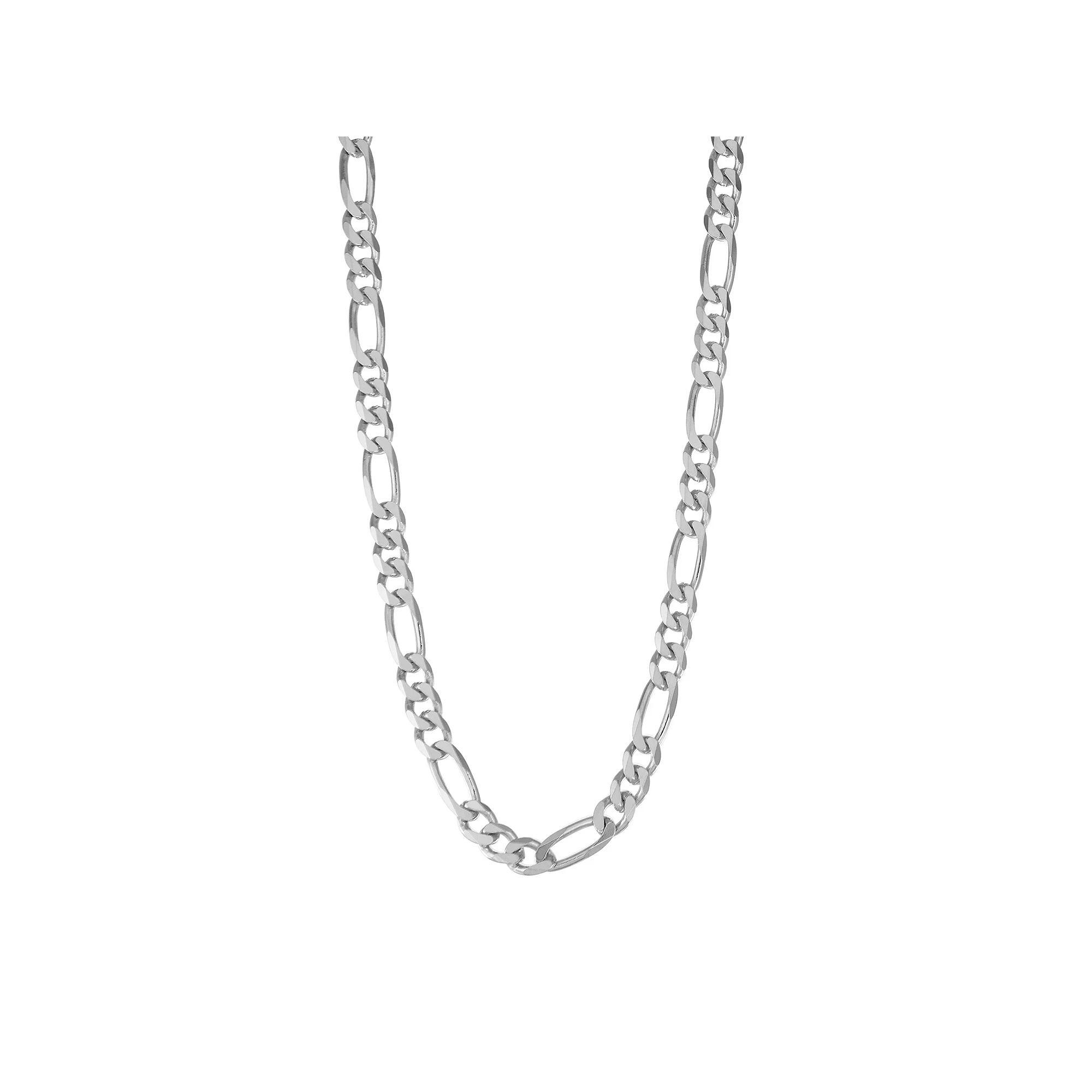 Jordan Blue Mens Sterling Silver Figaro Chain Necklace Gold Tone Product Image