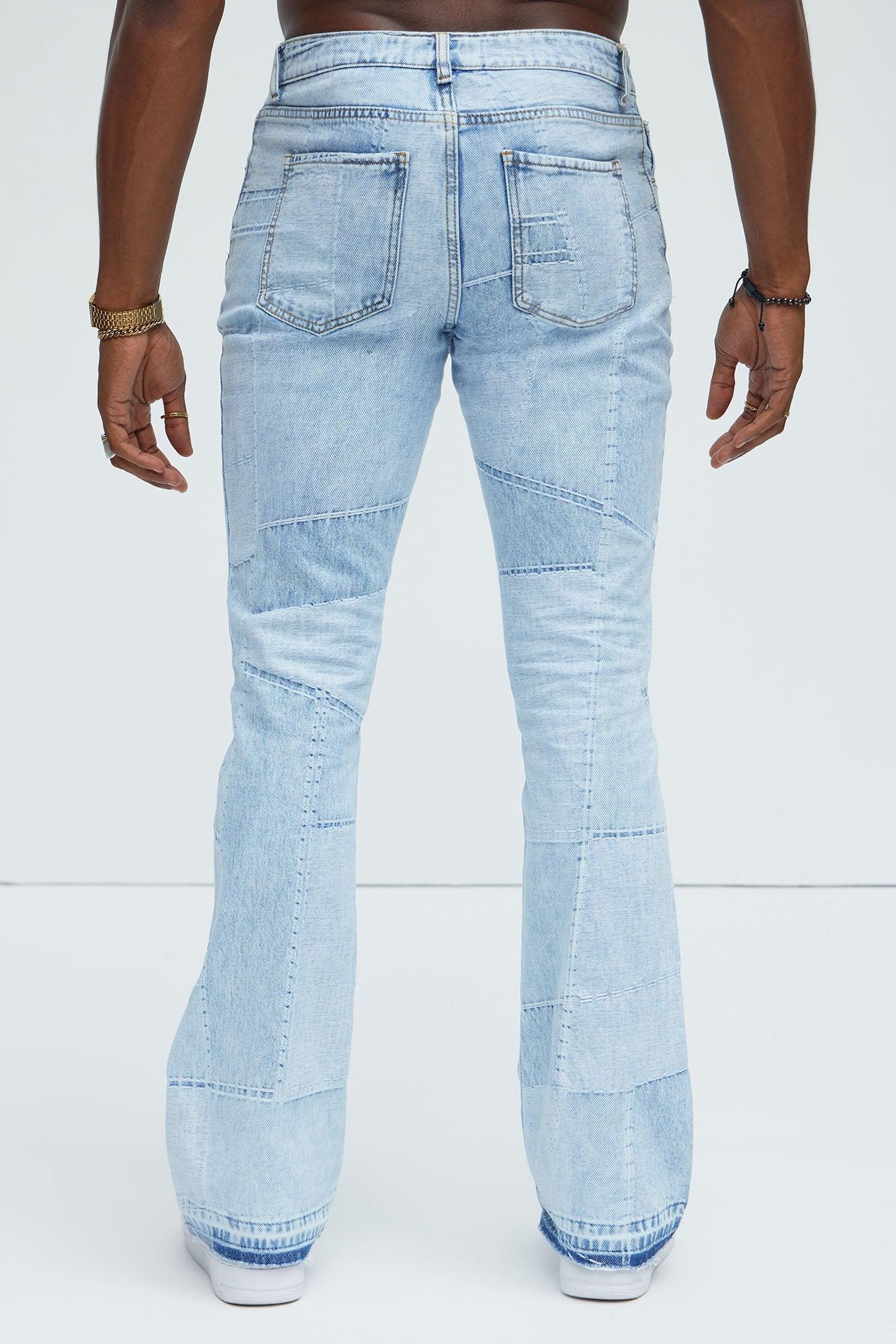 Verdugo Stacked Slim Flare Jeans - Light Blue Wash Product Image