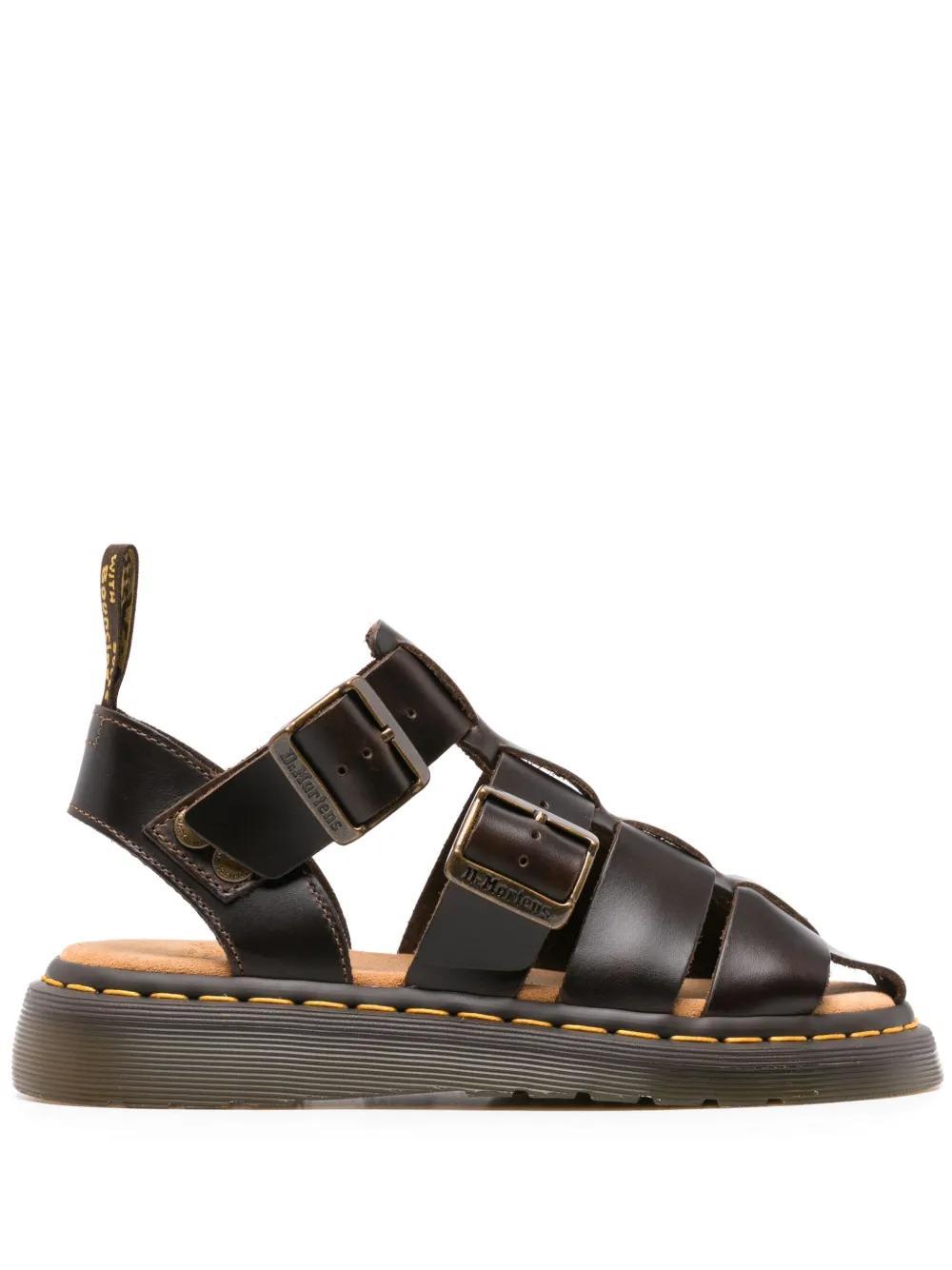 DR. MARTENS' Garin Leather Sandals In Brown Product Image