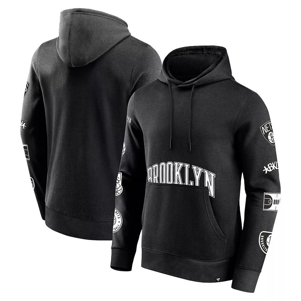 Men's Fanatics Branded Black Brooklyn Nets Home Court Pullover Hoodie, Size: XL Product Image