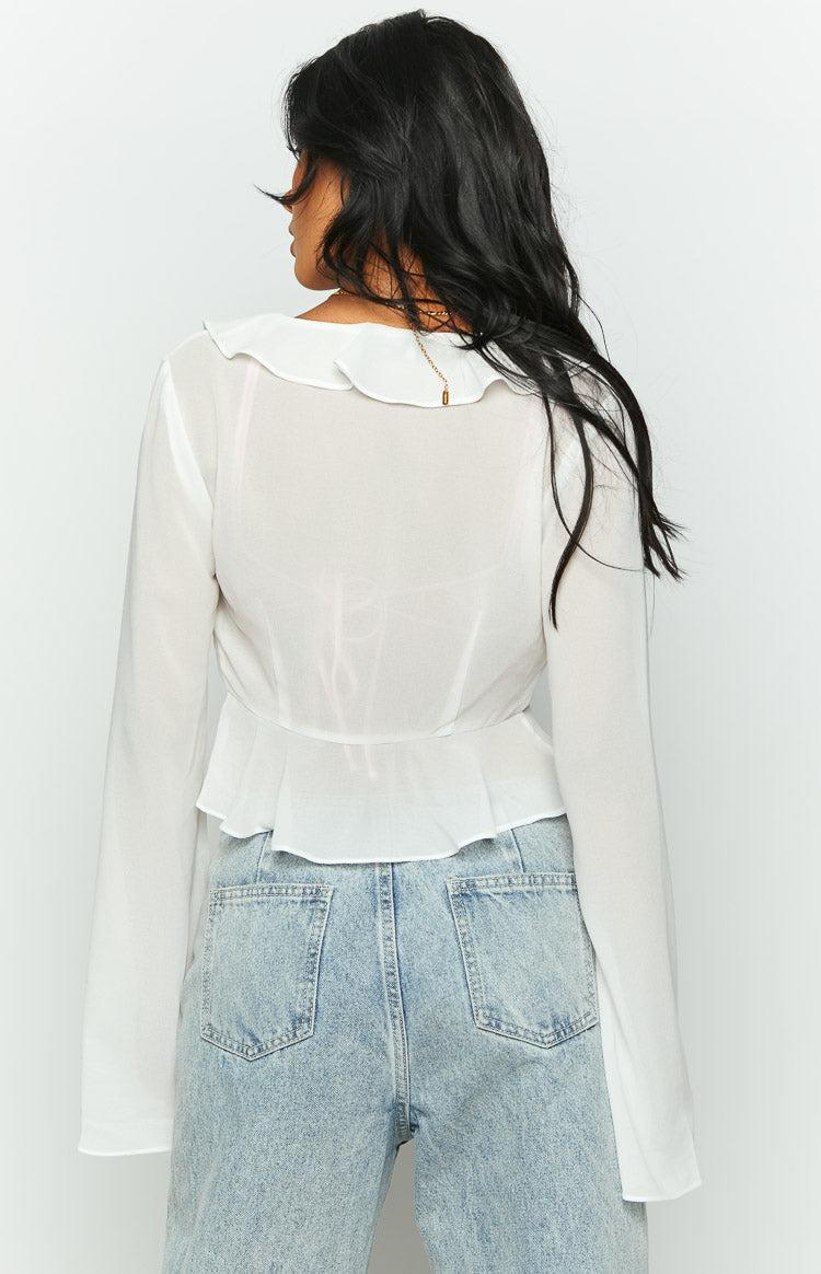 Kazan White Frill Top Product Image