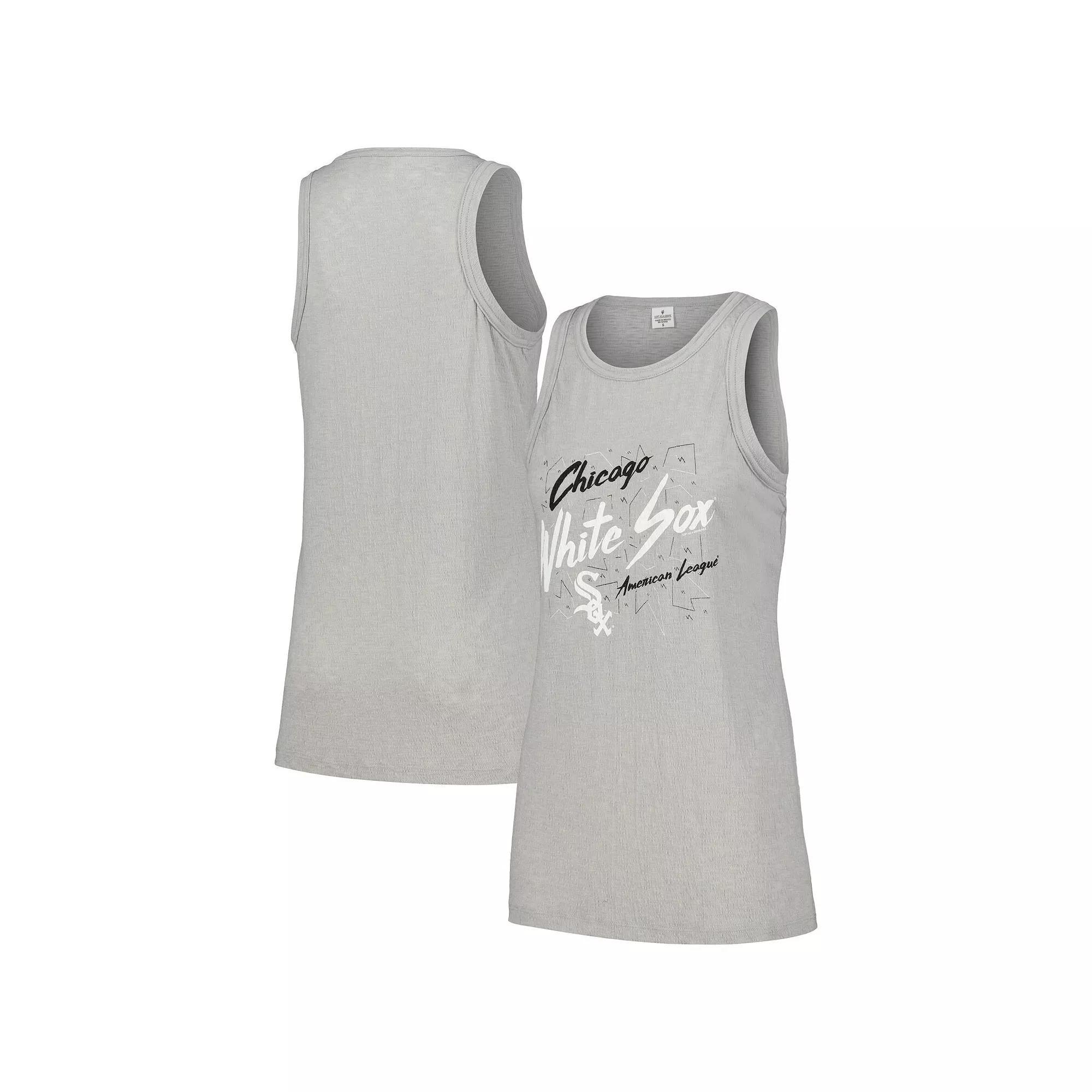Women's Soft as a Grape Gray Chicago White Sox Gauze High Neck Tank Top, Size: 2XL, Grey Product Image