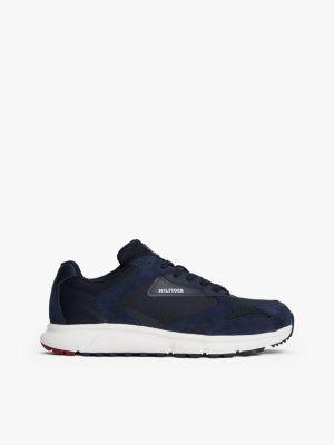 Mixed-Texture Suede Runner Sneaker Product Image