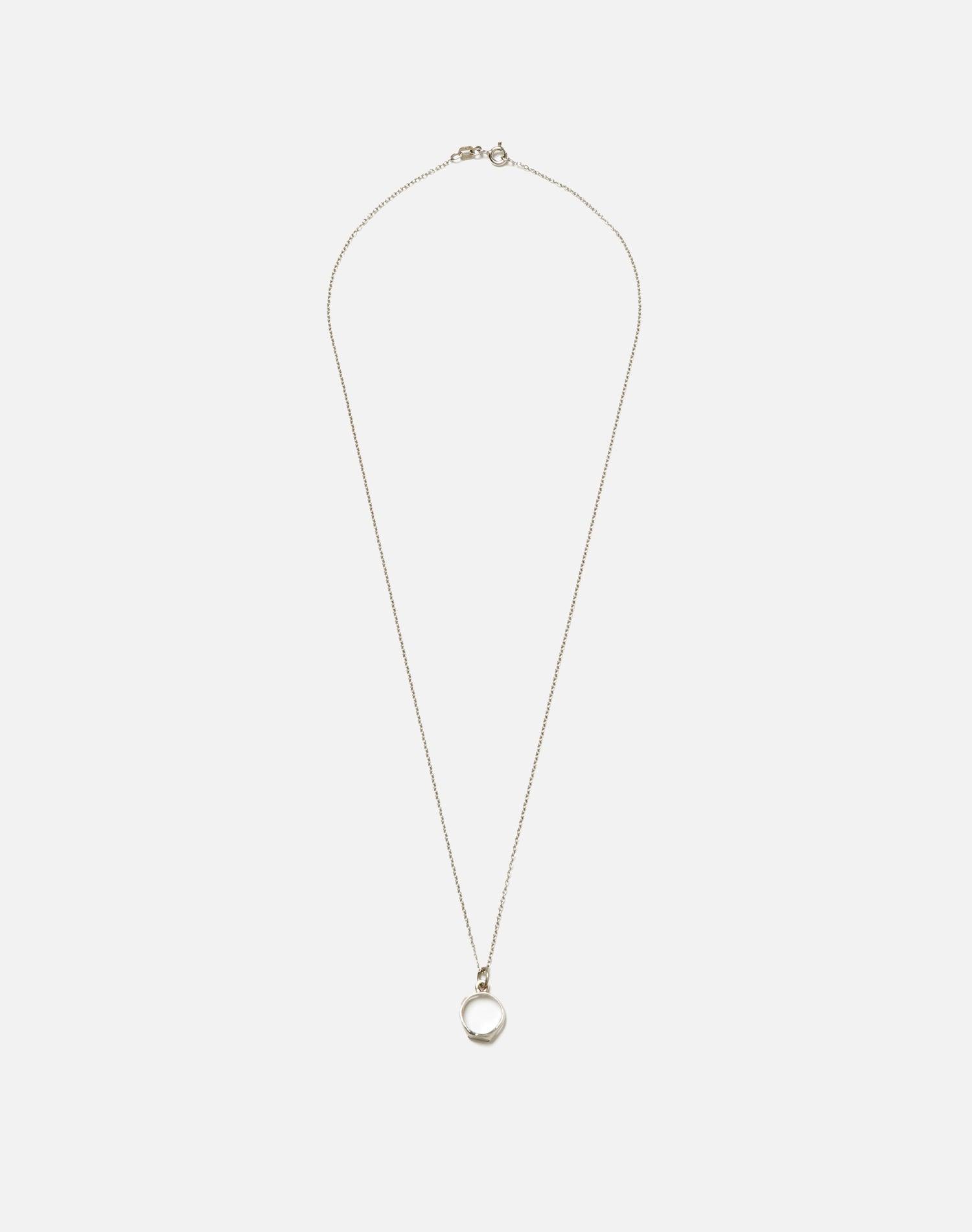 40s Sterling Heart Signet Necklace Product Image