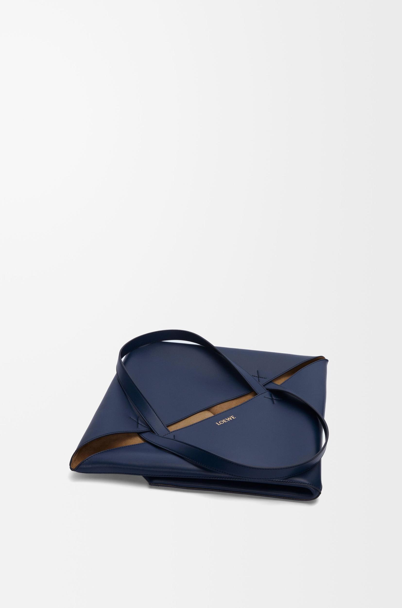XL Puzzle Fold tote in shiny calfskin Product Image