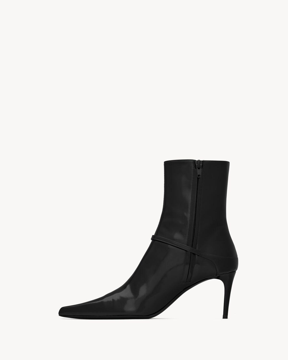 vendome booties in glazed leather Product Image