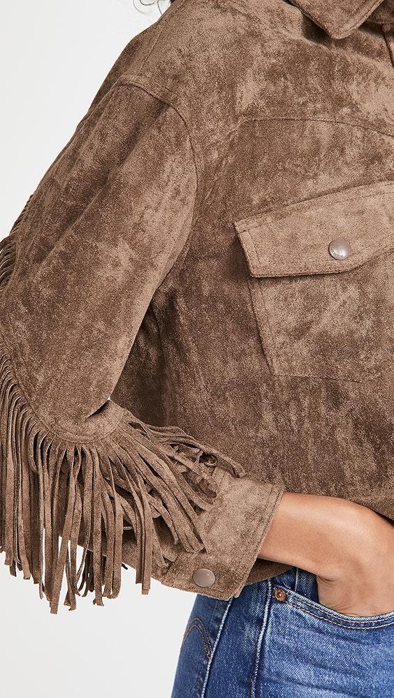 BLANKNYC Hot Cocoa Fringe Jacket | Shopbop Product Image
