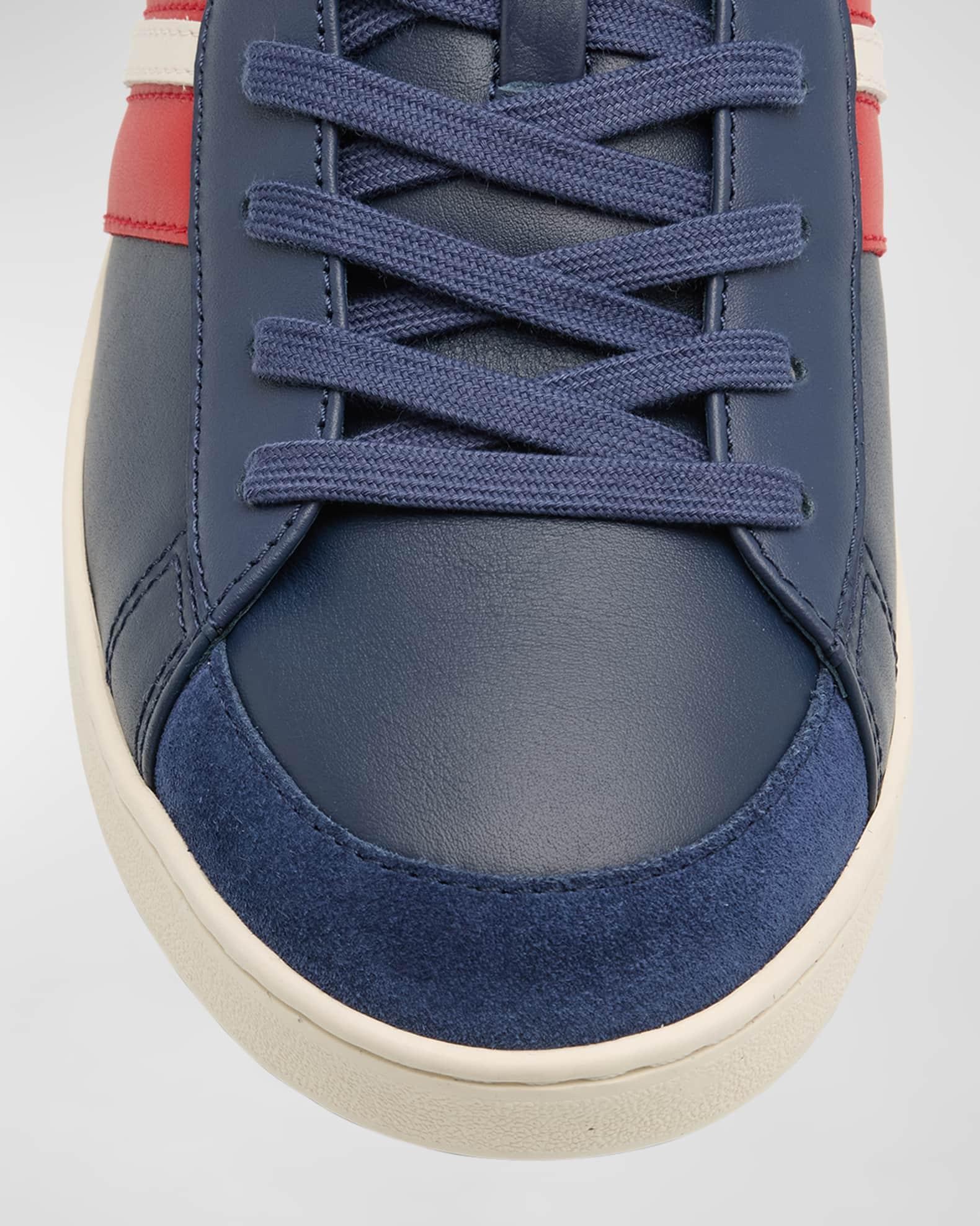Men's Low-Top Leather Tennis Sneakers Product Image