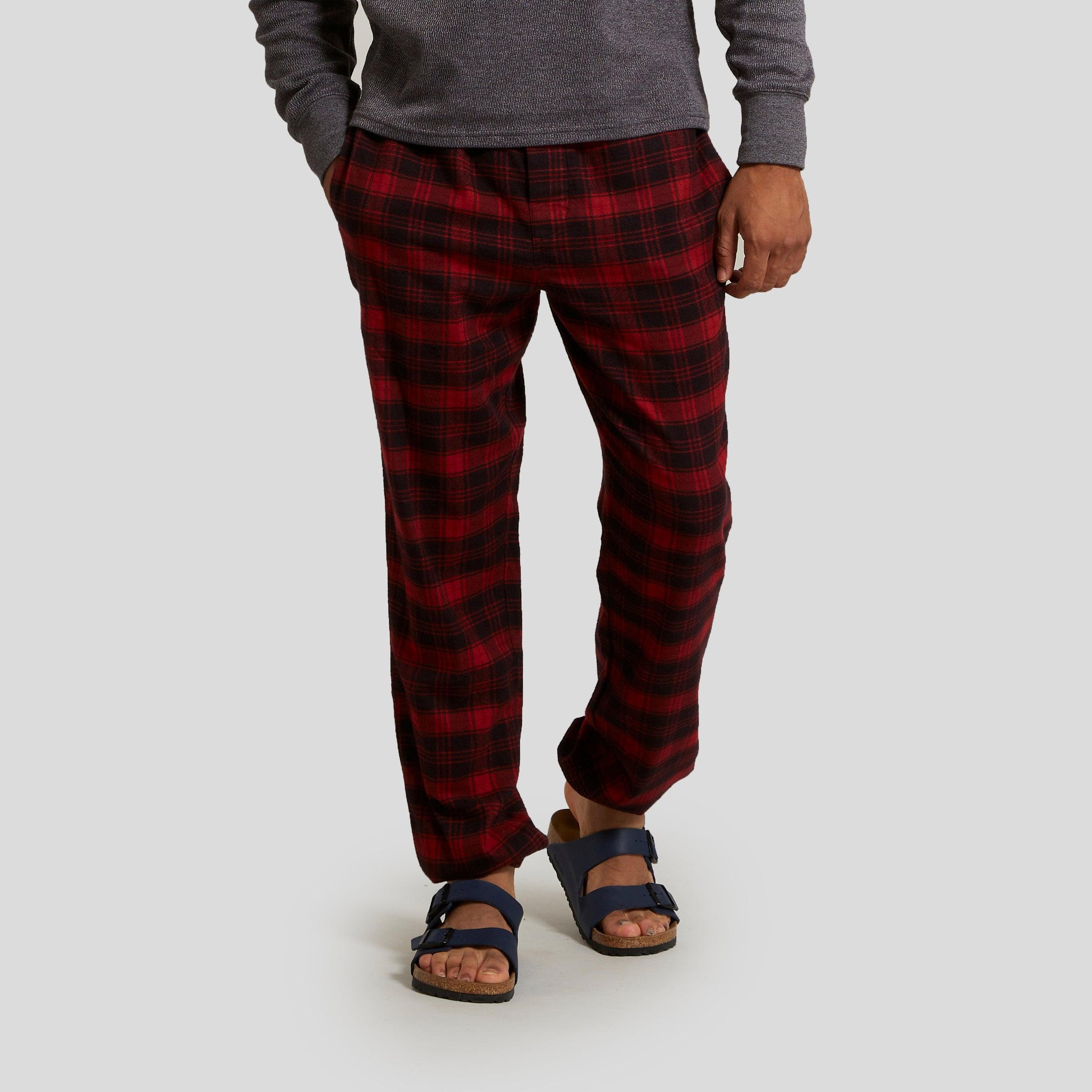 Peterman's Flannel PJ Drawcord Pant - Burnt Russet Black (Final Sale)* Product Image