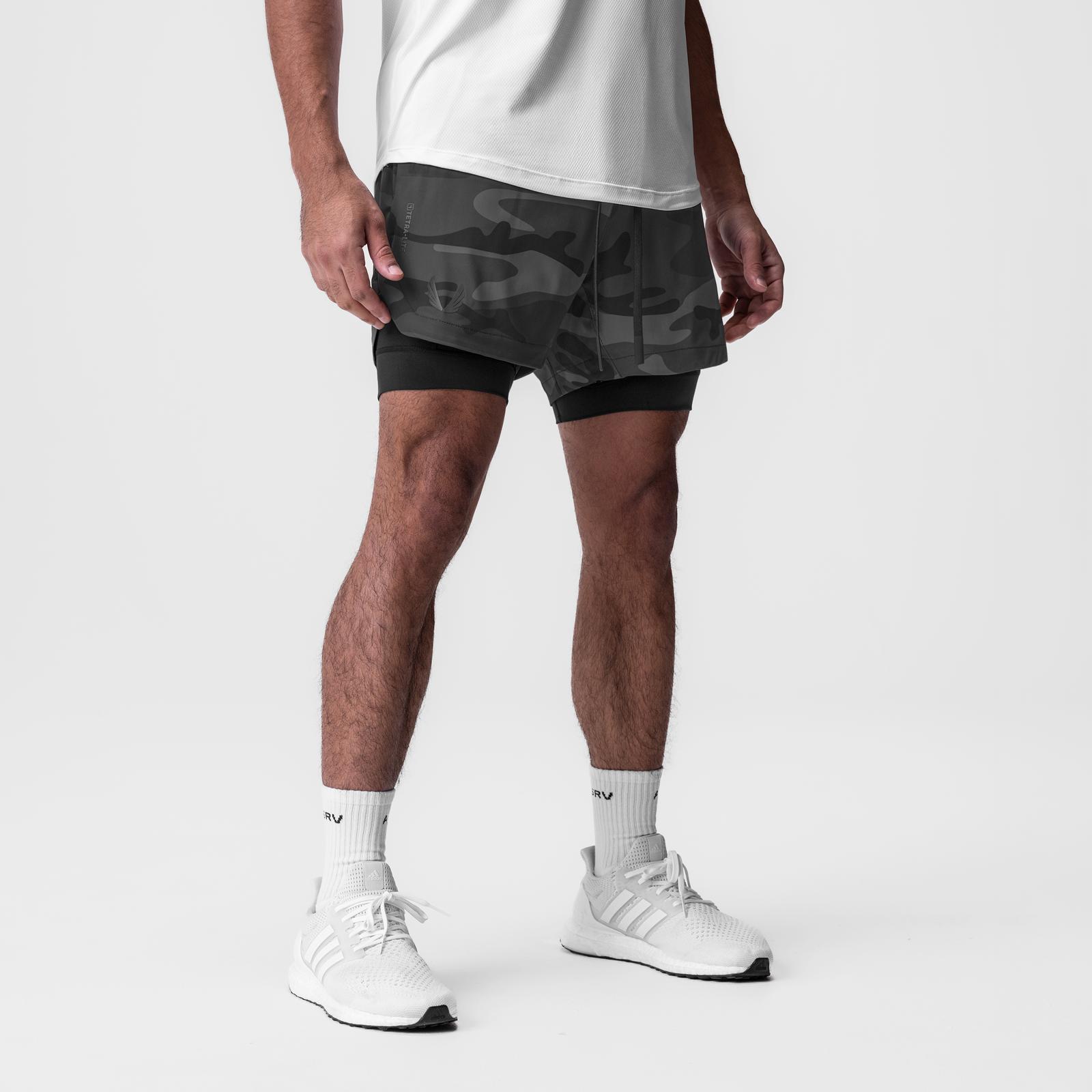 0866. Tetra-Lite® 7" Liner Short - Black Camo "Wings"/Black Product Image