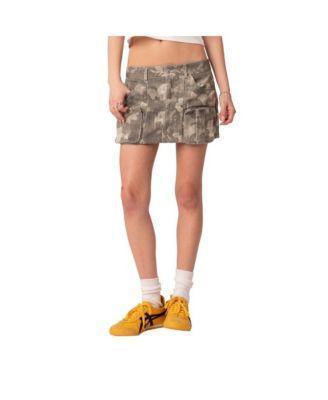 Womens Camouflage Low Waist Cargo Mini Skirt Product Image