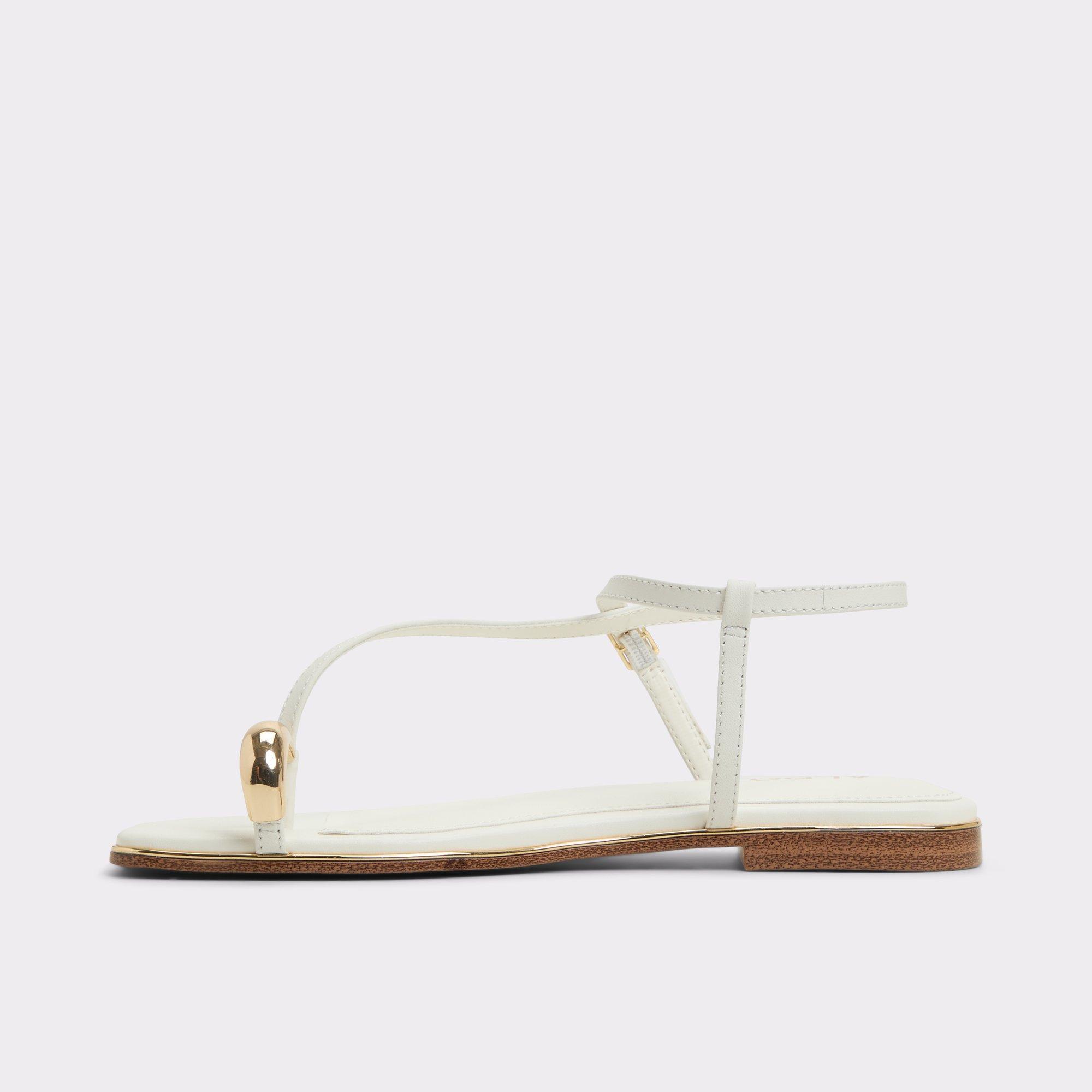 ALDO Jomalina - Women's Flat Sandals - White, Size 8.5 Product Image